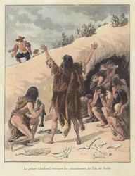 The pilot Chedotel finds the surviving members of the French colony on the Ile de Sable, Canada